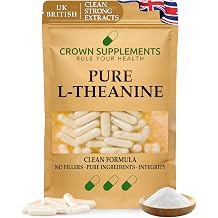 Pure L Theanine Amino Acid Capsules | Clean Formula | Crown Supplements UK 360 Capsules