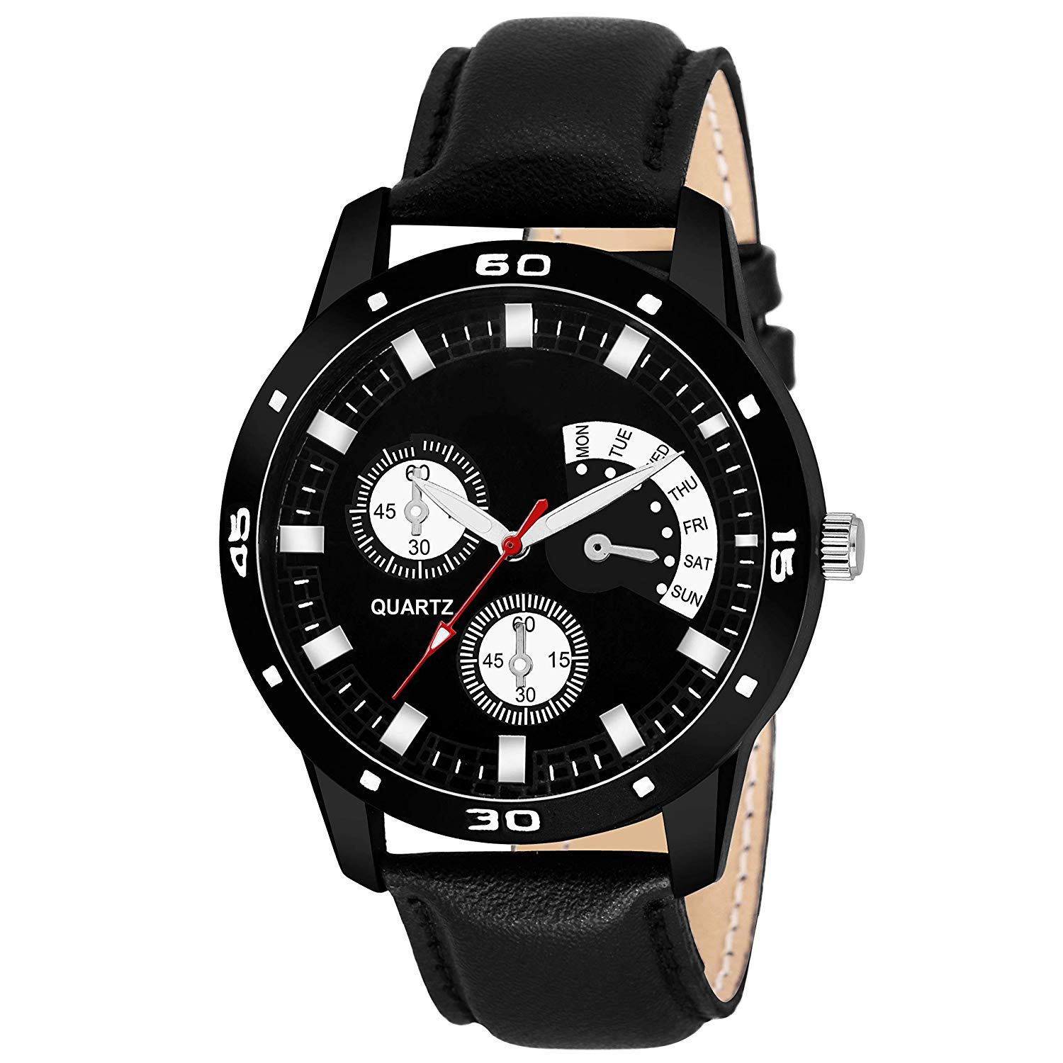 HORCHIS Casual Analog Black Dial Mens Leather Watch-HORC_ENT_11338 (B08BG2LW9F) Amazon Price History, Amazon Price Tracker