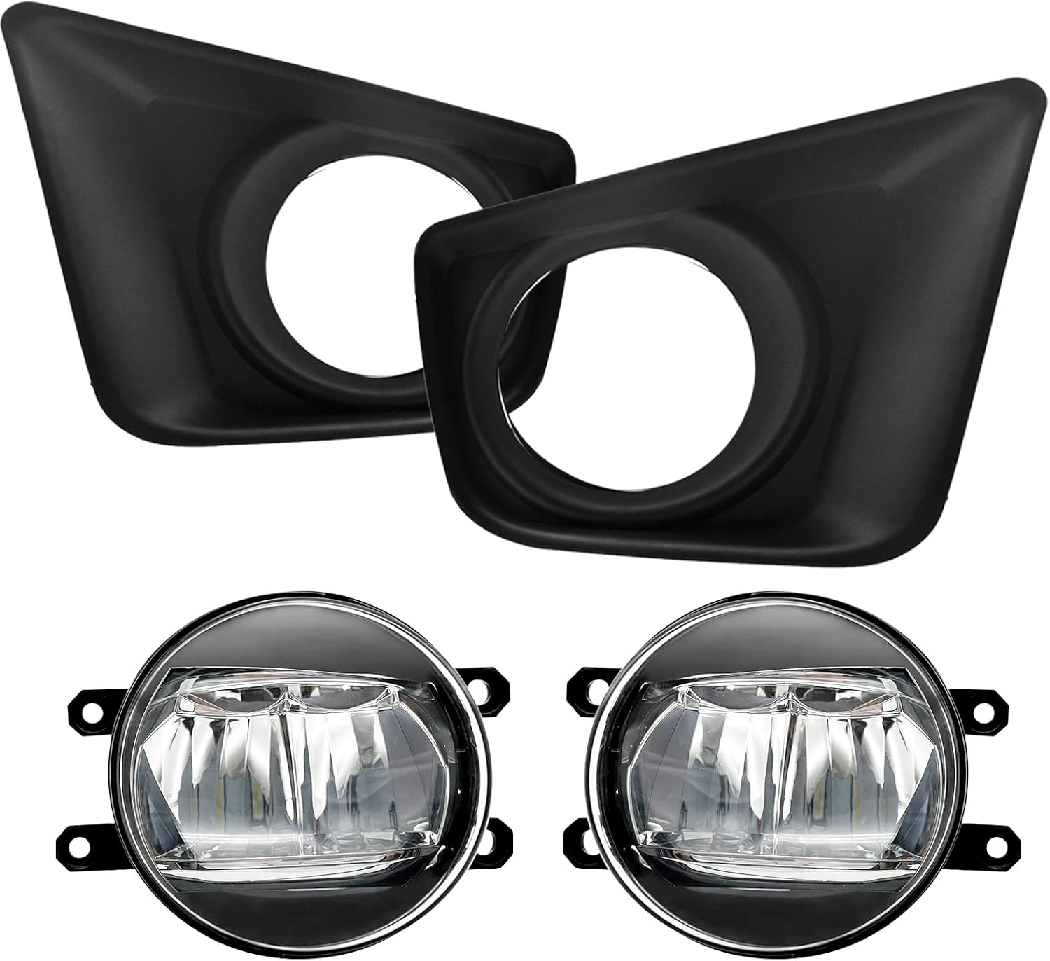 LED Fog Lights Compatible With 2012-2015 Tacoma Fog Lamps Assembly with LED Bulbs Harness and Switch Clear Lens