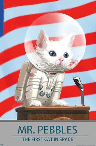 Trends International Fallout 4 - Póster de pared de Mr. Pebbles - El primer gato en el espacio, 14.725 x 22.375 pulgadas, sin marco prémium