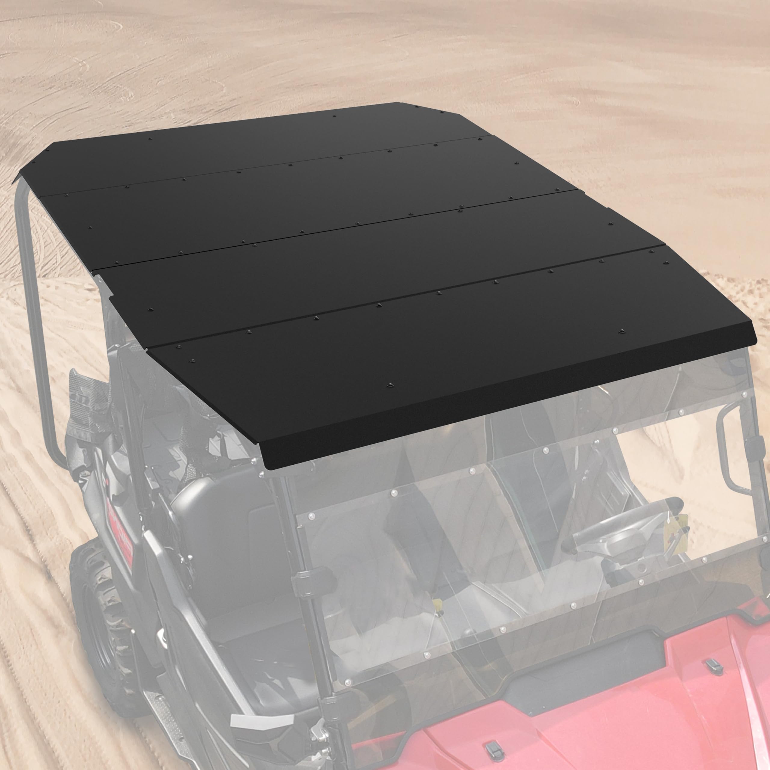 Photo 1 of SAUTVS Aluminum Hard Roof Top Compatible with Honda Pioneer 1000-5 2016-2023, Combination Hard Sun Visor Cover Top Roof Panel with All Mounting Hardware Accessories