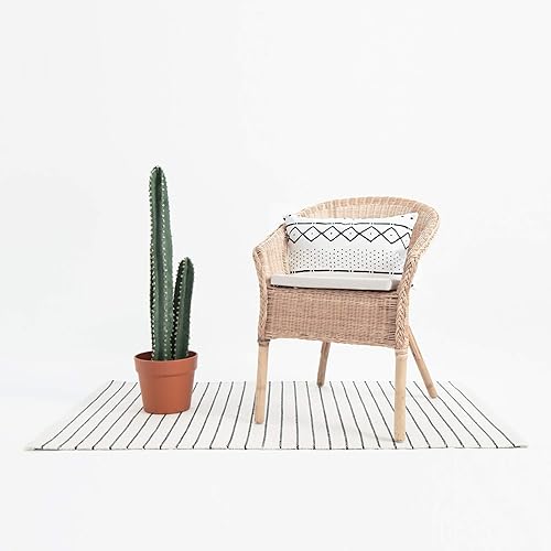 Miniatura 2 de Hofdeco Funda de almohada lumbar decorativa con estampado de tela de barro africano, patrón Bogolan, funda de cojín de tela pesada, 20 x 12 pulgadas