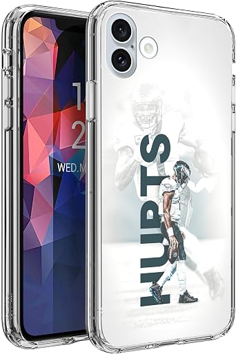 Compatible with iPhone 16 Case, Stylish Full-Body Protection Soft TPU Shockproof Phone Clear CasePhiladelphia-Hurts-1