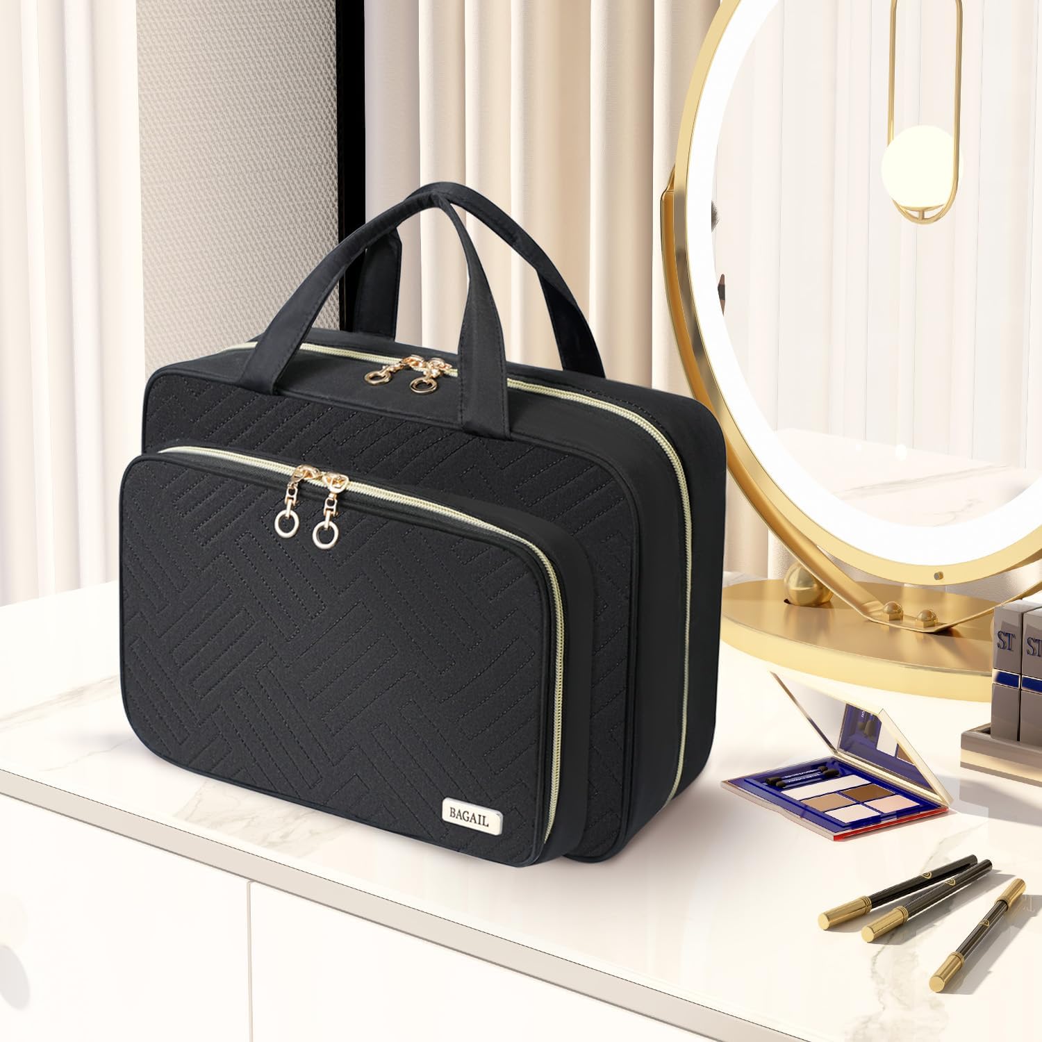 BAGAIL 10 Set Packing Cubes and Hanging Toiletry Bag