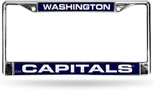 NHL Washington Capitals Laser Cut Inlaid Standard Chrome License Plate Frame  - Compare price