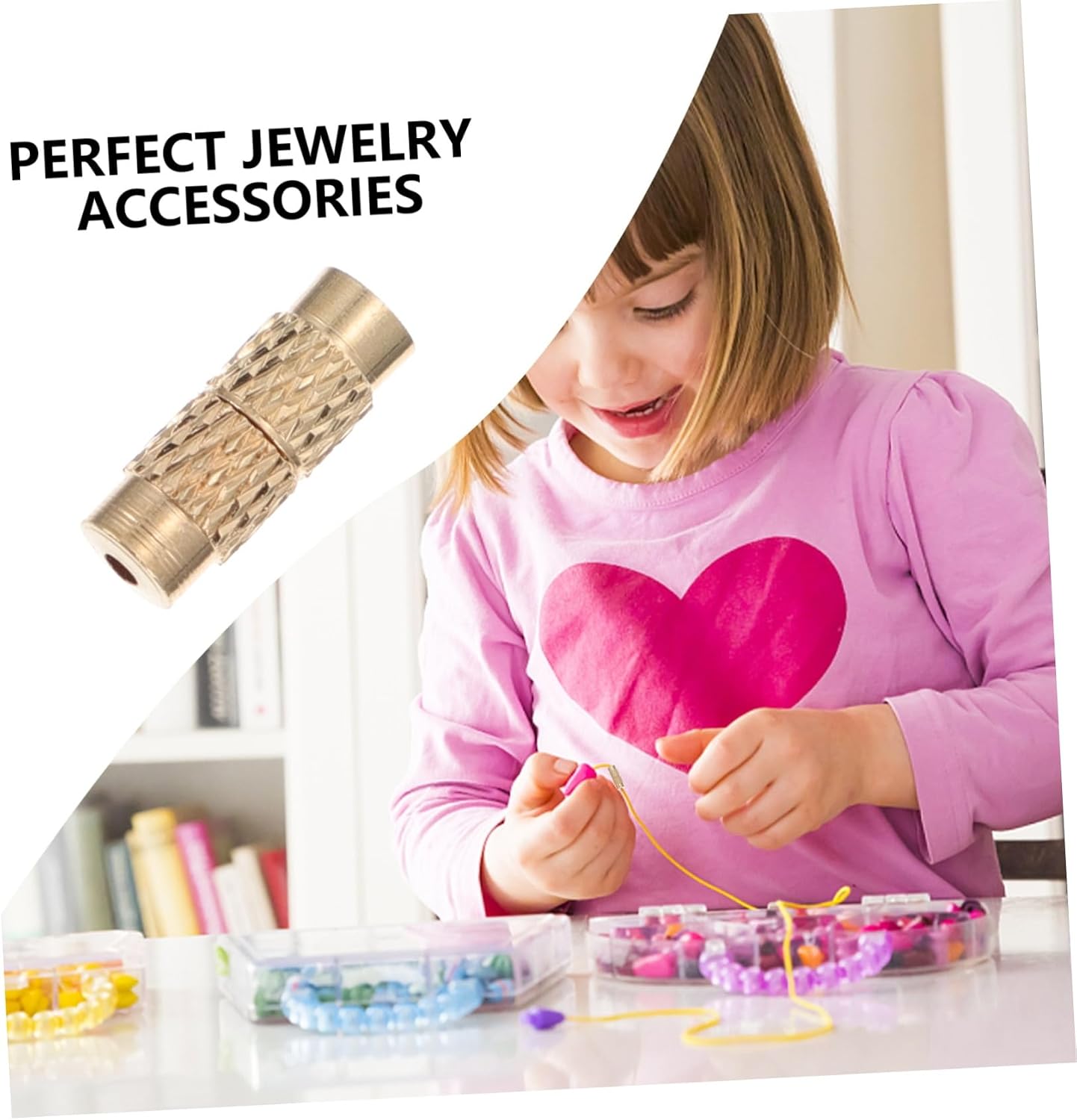 50pcs Copper Screw Clasps Barrel Jewelry End Tip Caps for DIY Accessories Cord End Caps for Bracelets and Necklaces Sturdy Jewelry Making Supplies