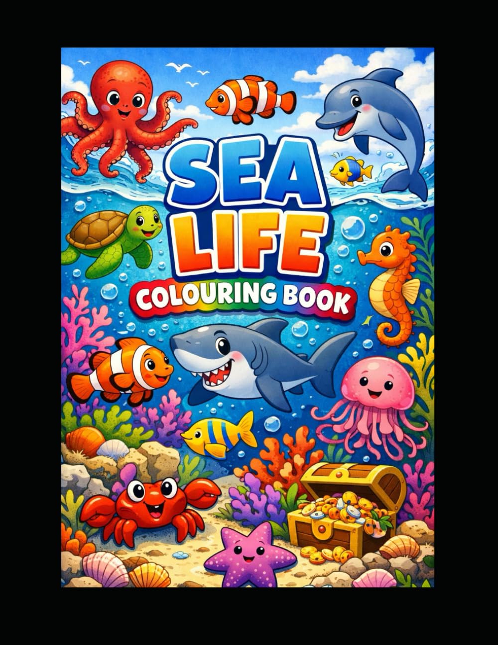 My First Sea Life Coloring Book: Ocean Animals for Kids Ages 3–6