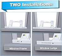 Vista 6 de Air Jade Soporte de aire acondicionado de ventana, soporte de CA para ventana sin taladro, resistente, fácil instalación, no requiere taladrar
