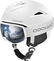 Odoland Ski Snowboard Helmet with Goggles for Adults Youth - Durable PC Shell EPS Foam, Anti-Fog UV Protection, Adjustable Fit