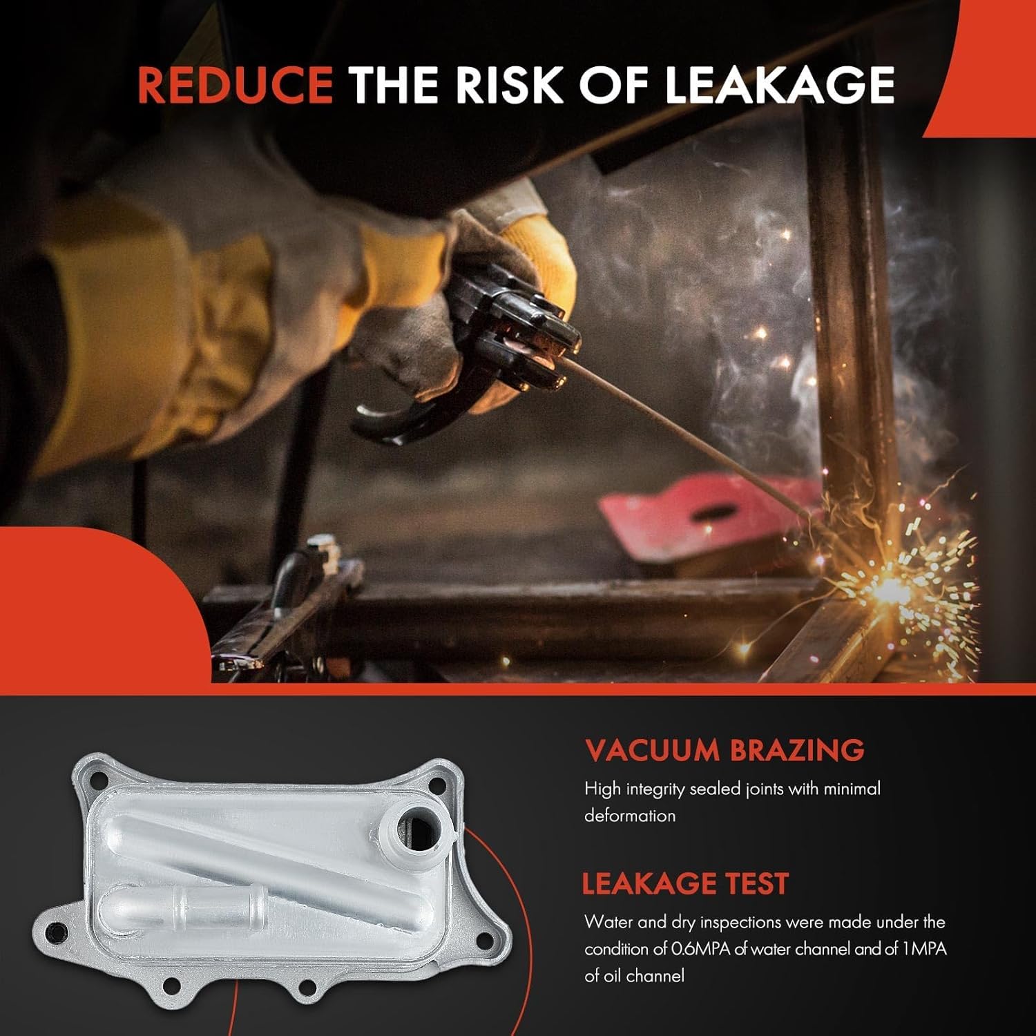 A-Premium Engine Oil Cooler Compatible with Audi A6 A7 Quattro 2016-2018 A8 Quattro 2015-2018 Q7 2017-2019 V6 3.0L Supercharged