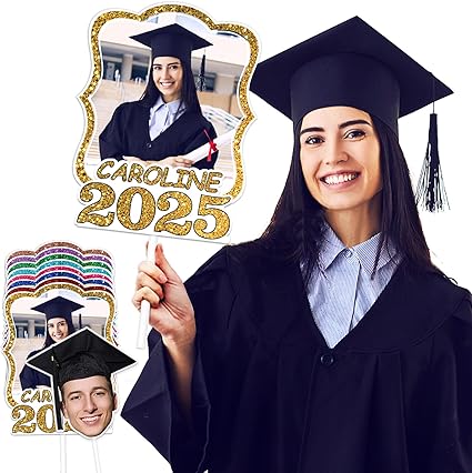 Amazon.com: Custom Graduation Face Fans with Photo Name Class of 2025 ...