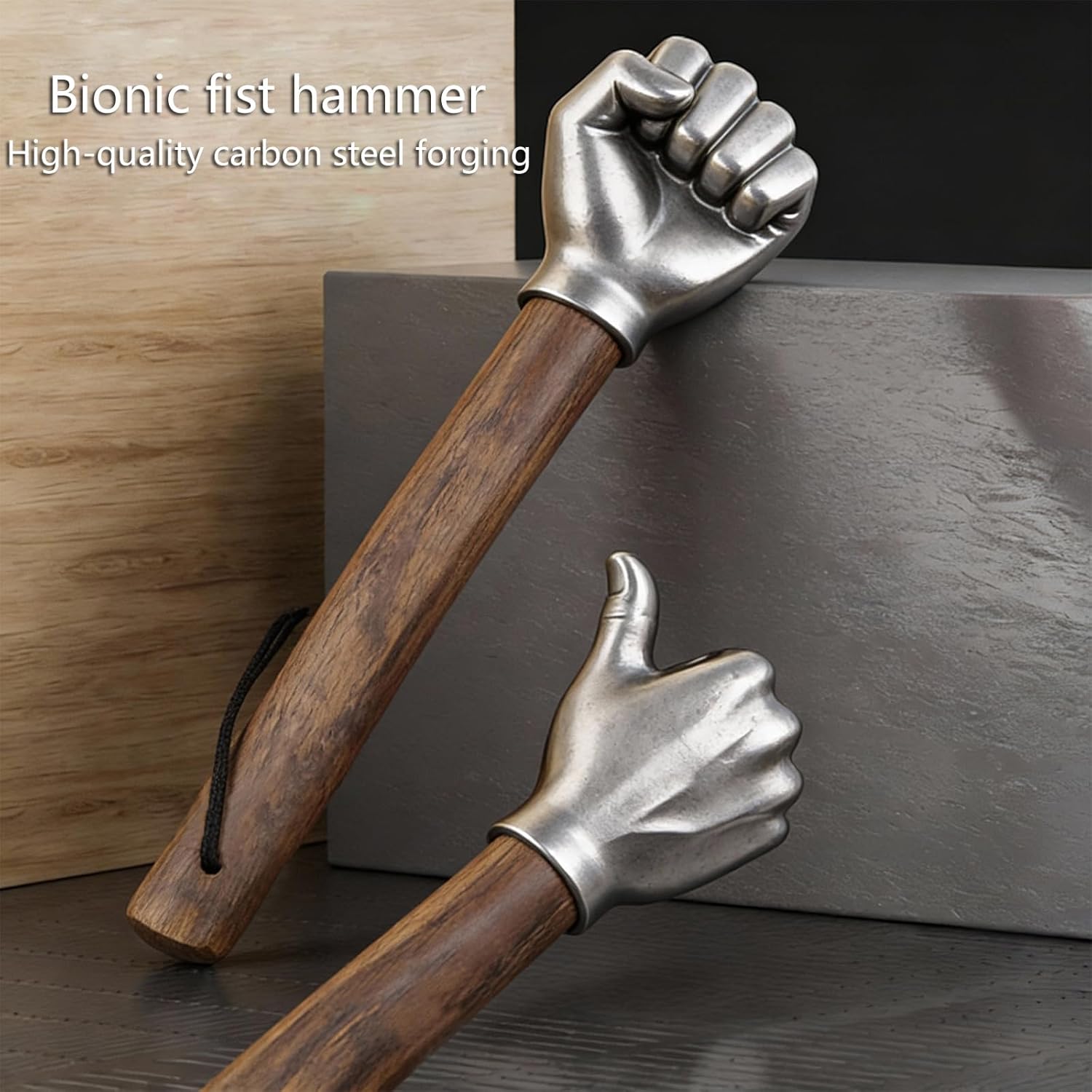 Ergonomic Fist Shaped Hammer for Car Stainless Steel High Hardness Emergencies Hand Collectible Art Hand