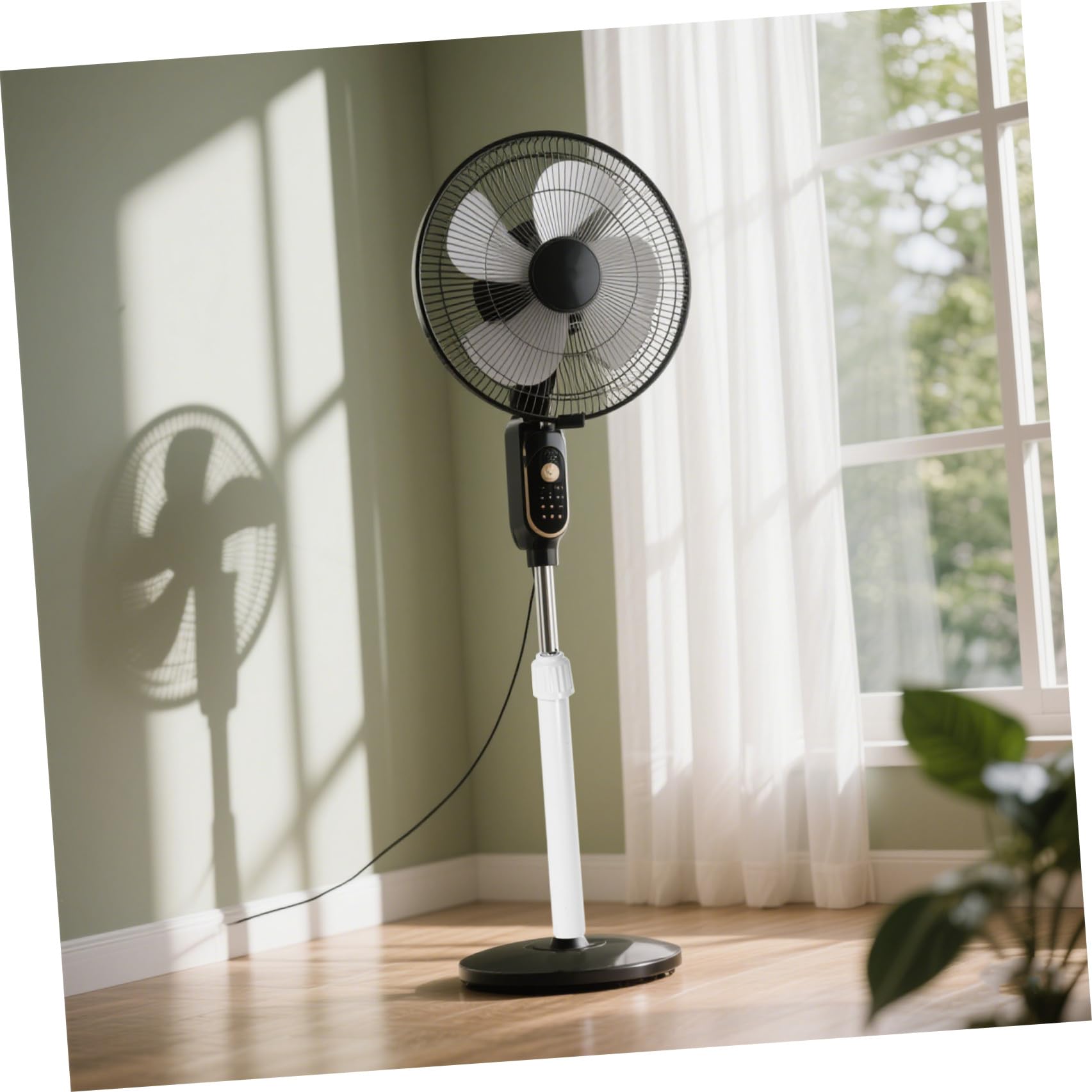 Veemoon Asta di Supporto per Ventilatore da Pavimento Retrattile Bianca, Palo di Ricambio Stabile per Ventilatore a Piedistallo Compatibile Modelli Domestici, Accessorio di Estensione