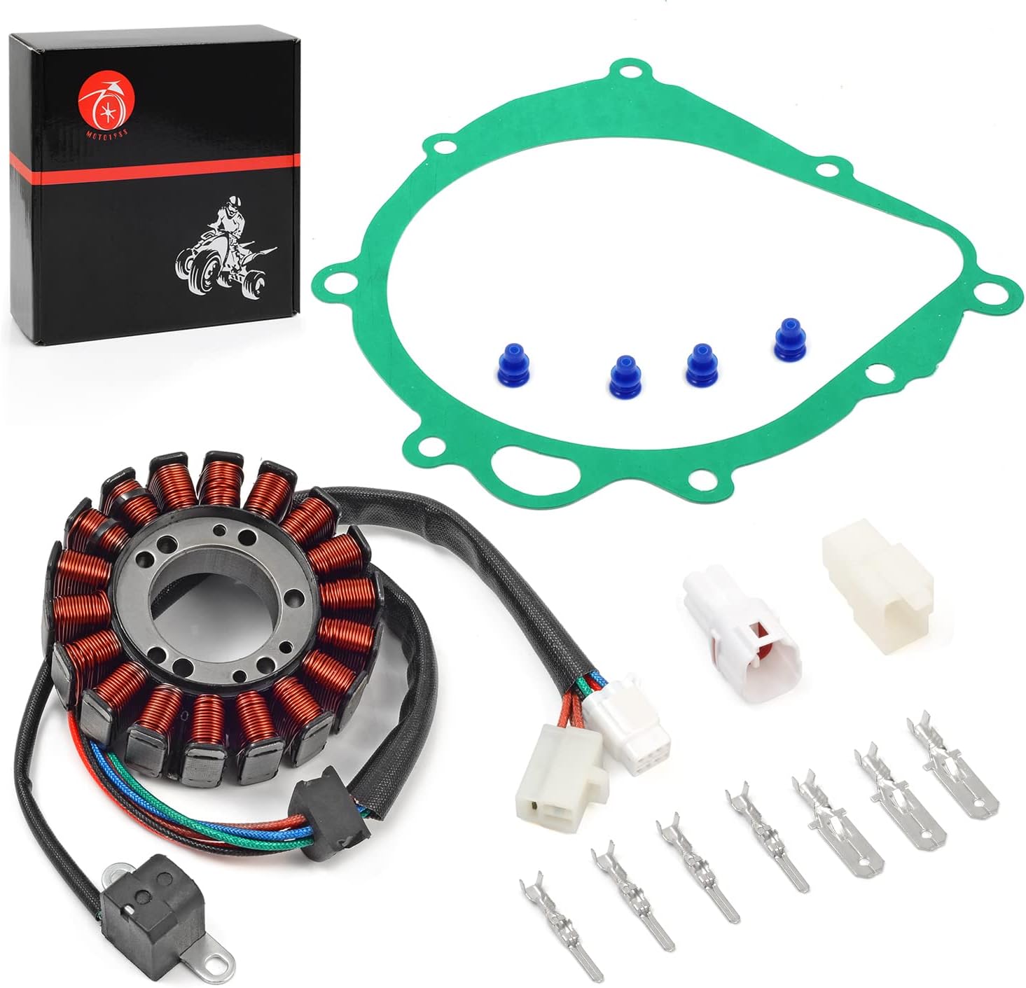 Stator & Gasket Compatible with Suzuki QuadSport Z400 LTZ 400 KFX 400 2003 2004 2005 2006 2007 2008 32101-07G00