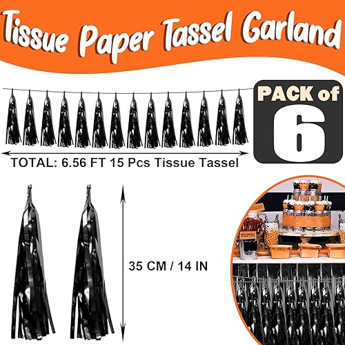 Miniatura 2 de Guirnalda metálica de flecos de papel de aluminio de color verde salvia, beige, menta, con borlas para flotadores de desfile, despedida de soltera,