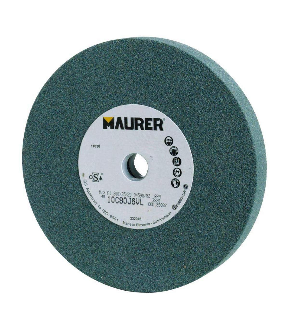 Muela Maurer Carburo De Silicio 150x20x16 mm. Grano 80