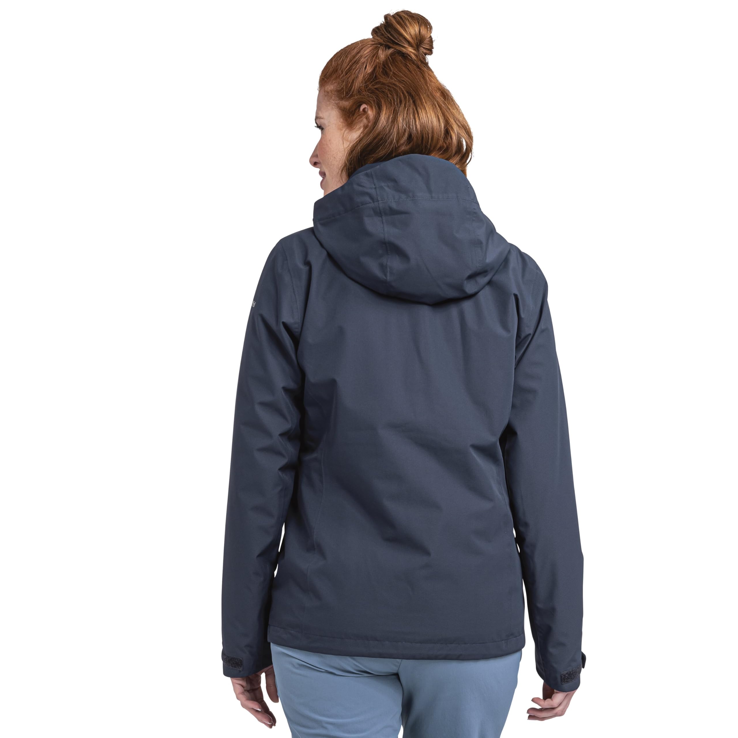 Schöffel Damen Jacket Gmund L, wind- und wasserdichte Regenjacke, atmungsaktive Outdoor Jacke, Wanderjacke mit verstaubarer Kapuze