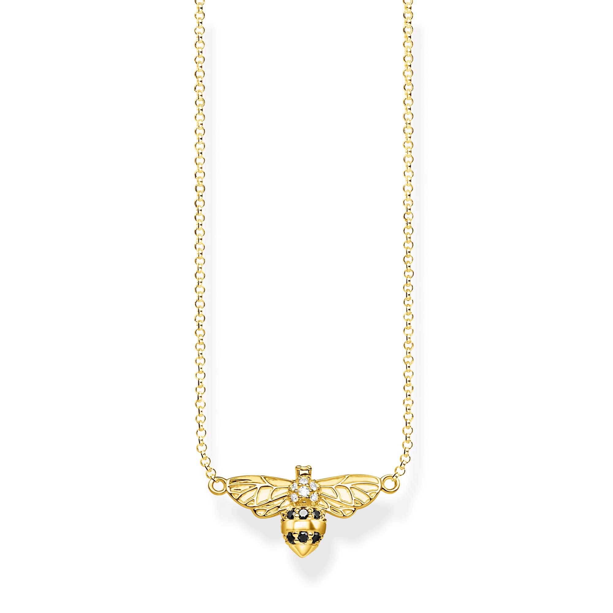 THOMAS SABO Collana Con Ciondolo Cuore Intrecciato In Argento Sterling 925 Placcato Oro, Con Zirconia Cubica – Gioiello Donna Regalo