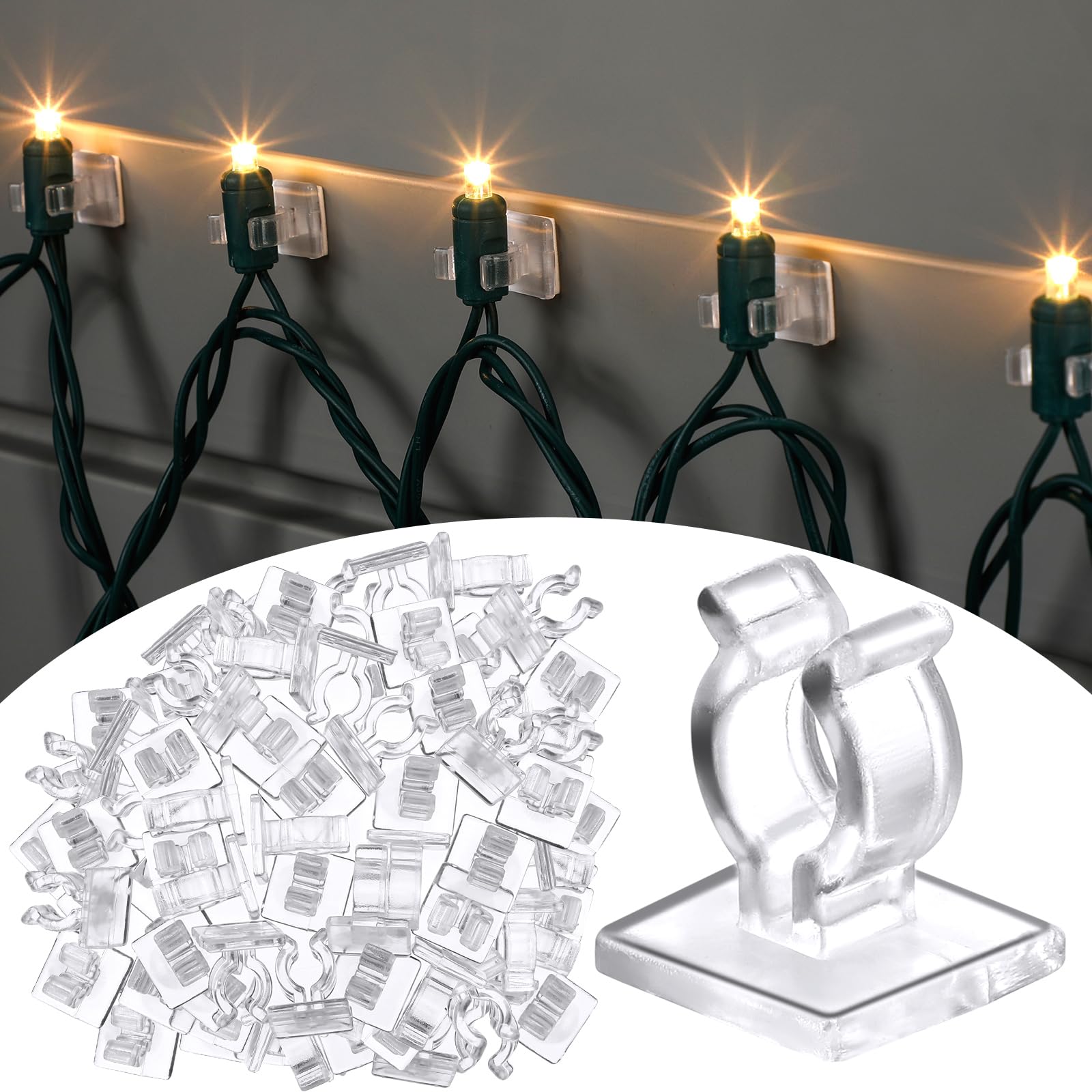 Adhesive Hangers For Christmas Lights Amazon.com: Menkxi 75 Pcs Mini