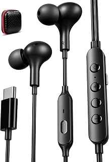 iMangoo Wired Headphones USB C Plug in Ear Buds with 5 Sound Effects Stereo Bass Music Corded Earphones Earbuds for Apple iPhone 17 Air 16 16e 15 Pro,for Samsung S25 S24 S23, for Google Pixe 10 Black