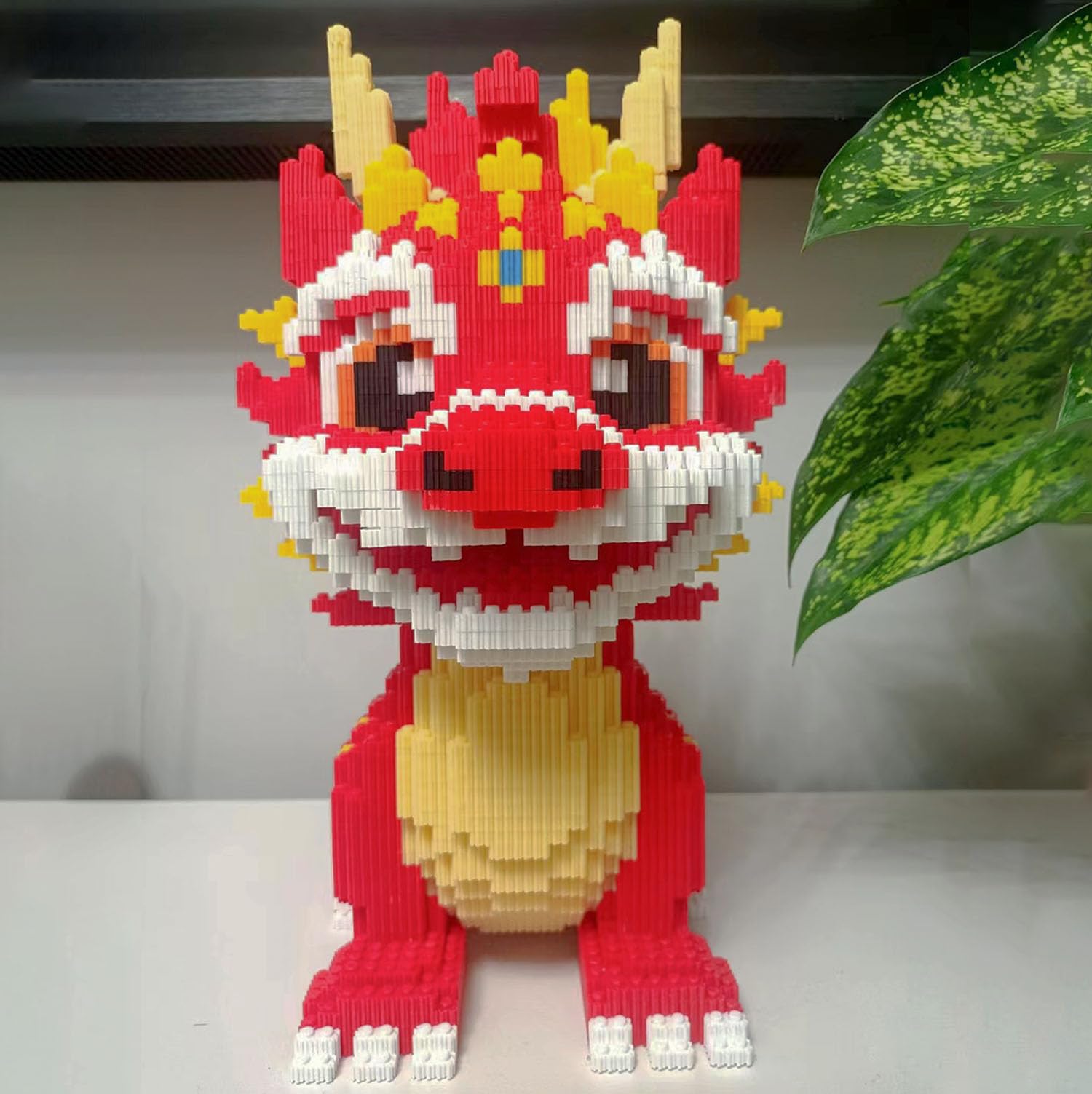 Minxtech Juego de microbloques de construcción, 11322 + piezas de dragón rojo, modelo de bloques de construcción, kit de construcción DIY mini modular, kit de construcción de arquitectura, regalo para