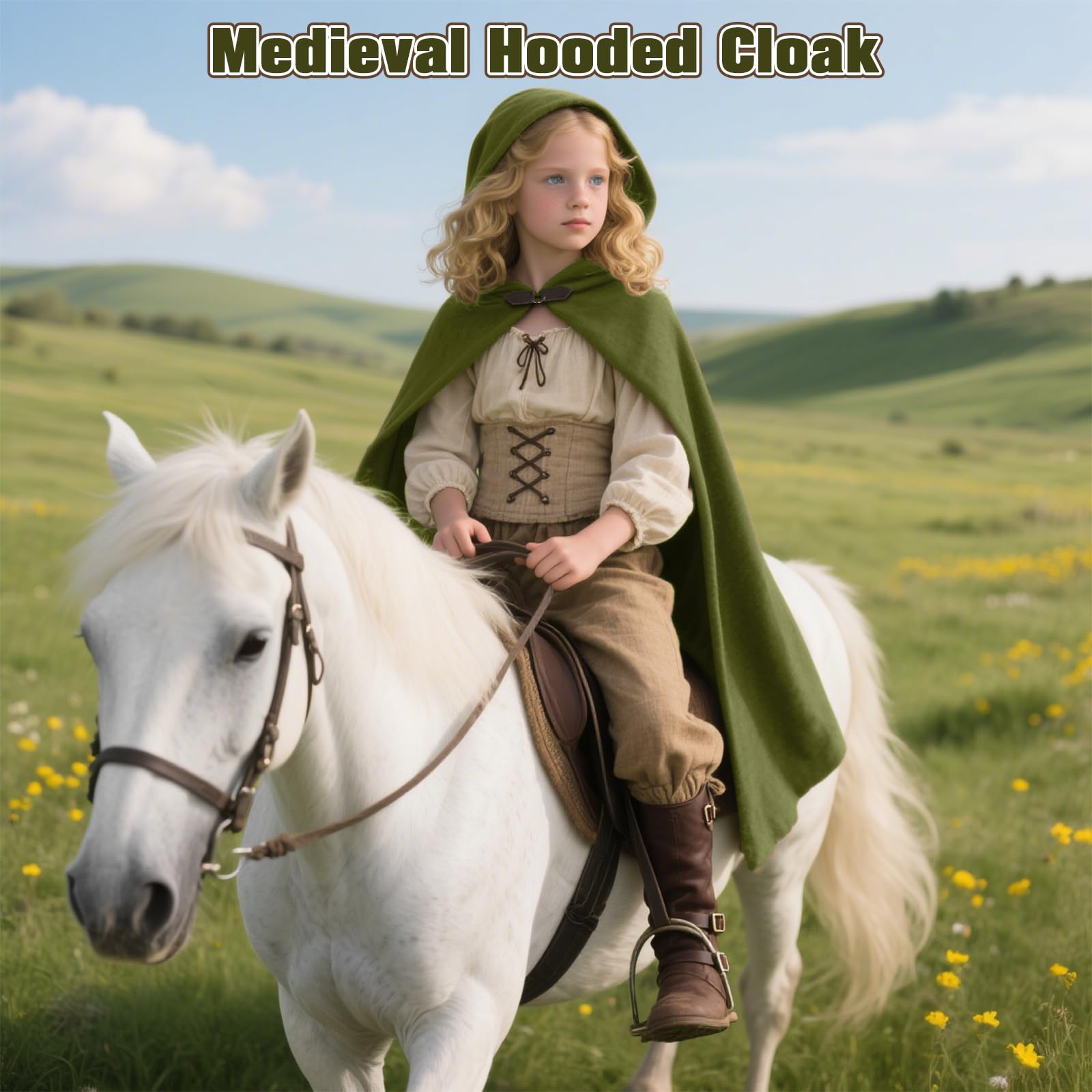Medieval Cape with Hood - Image 3