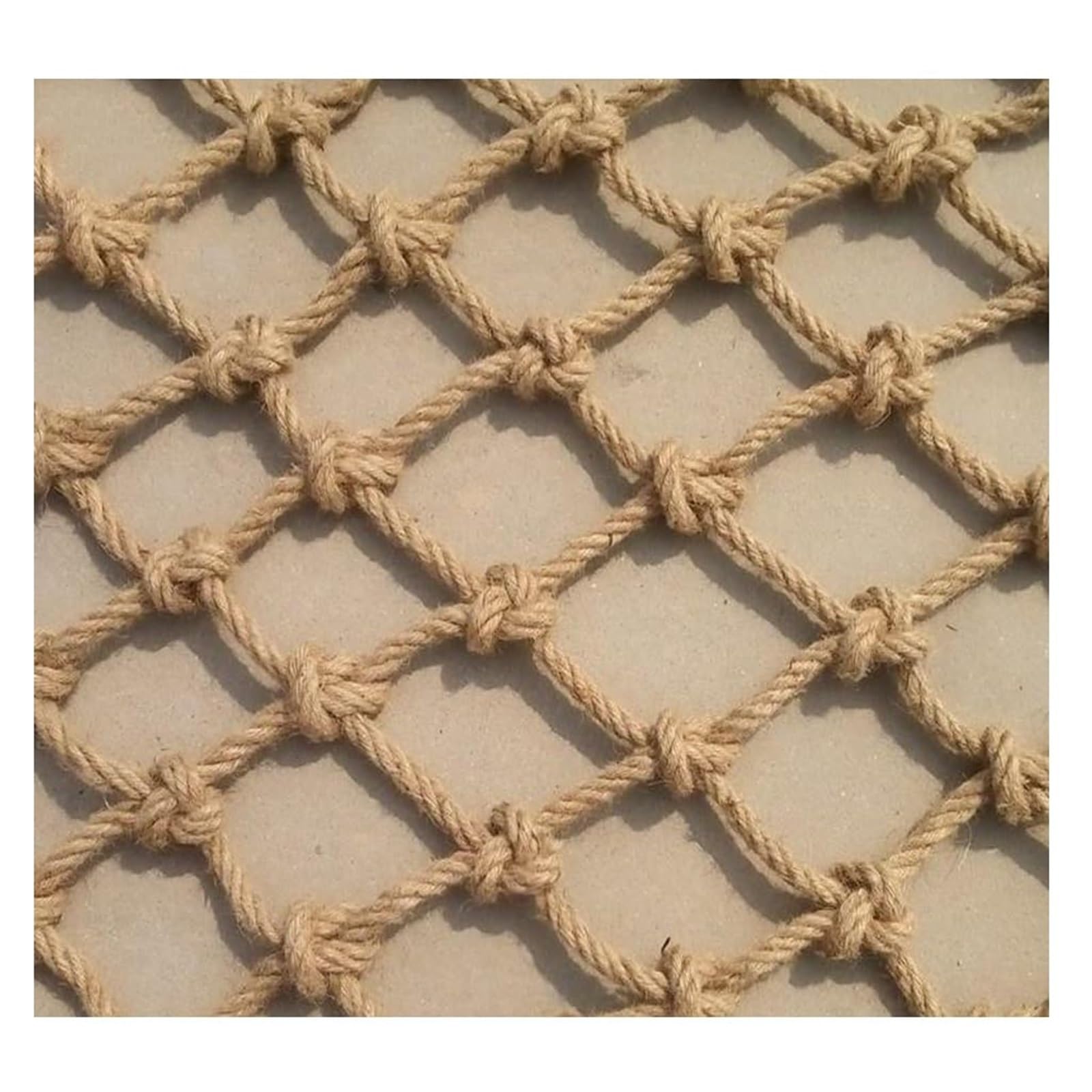 safety net Jute Hemp Rope Net Natural Climbing Safety Ropes Netting Stairs Protection Nets Indoor & Outdoor Decor Nets railings(6cm)