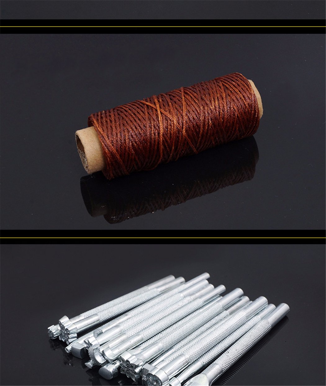 Kit di Utensili in Pelle, Cucito Cuoio Pelle,Aghi Attrezzi per Cucire da Artigianato DIY,Lavorazione Cuoio (366 Pezzi