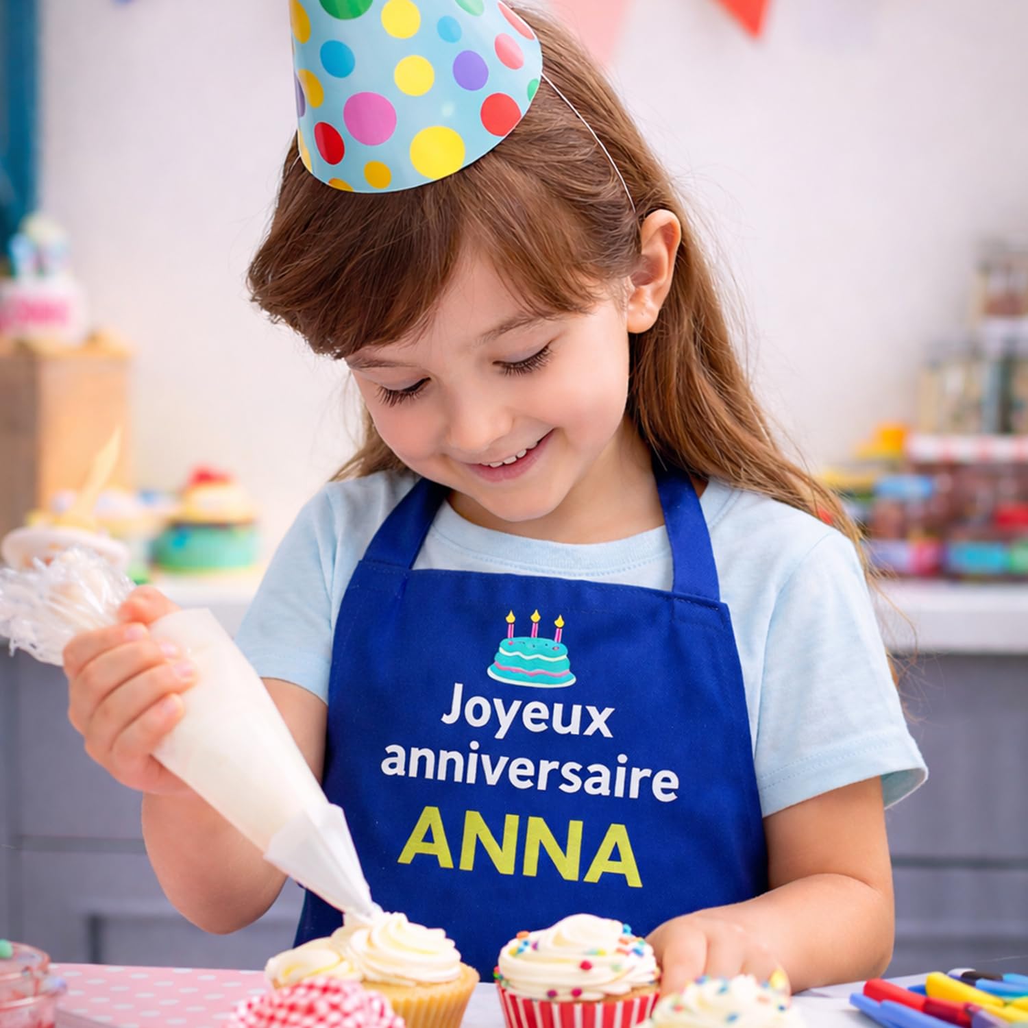 Créez Votre Tablier Enfant Personnalisé avec Texte ou Photo - Plusieurs possibilités de personnalisation
