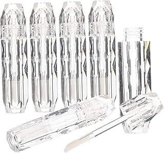 6 tubos de brillo de labios con varita, recip...