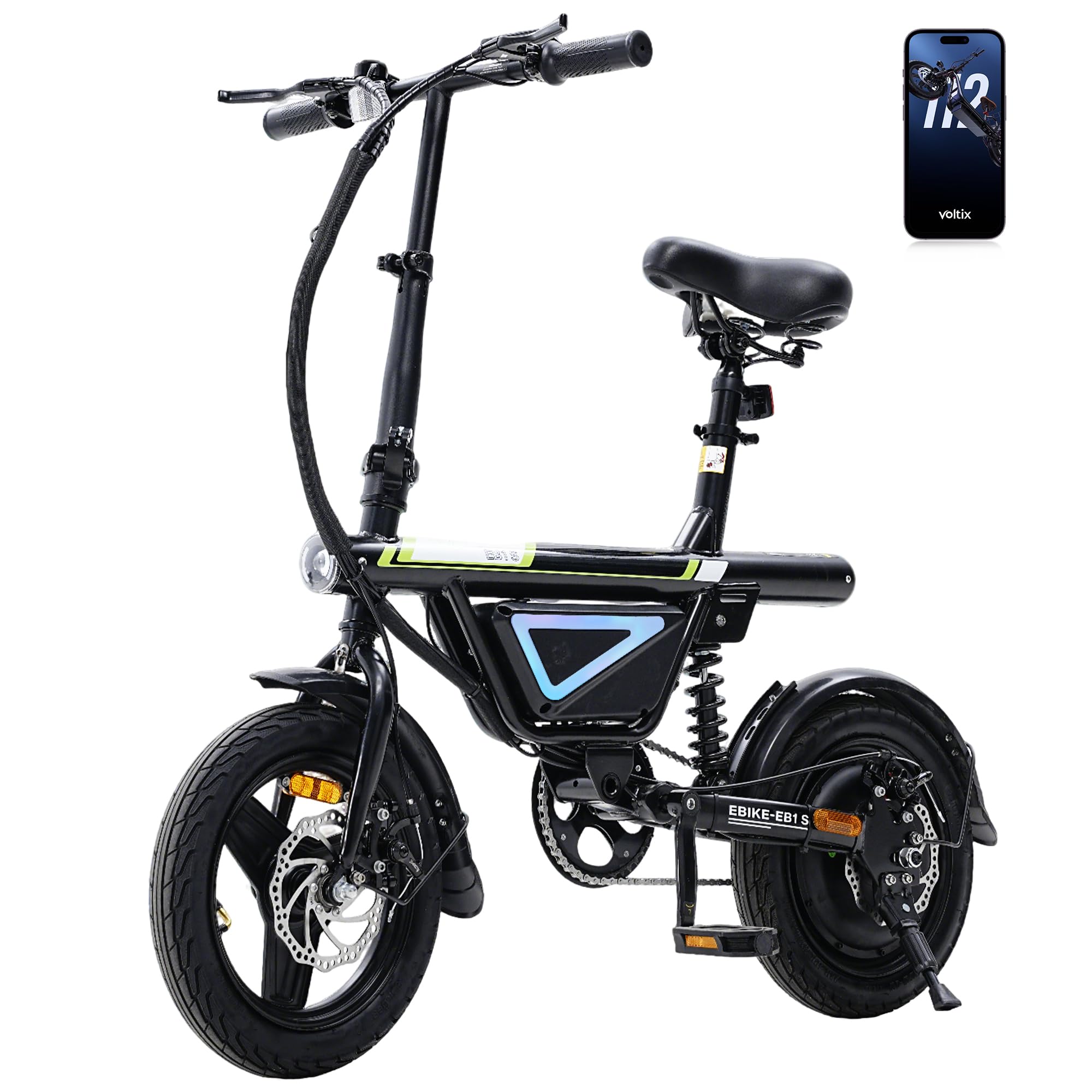 iScooter Vélo Électrique Pliable Adulte | Moteur 250W sans Balais | Batterie 36V 12Ah Grande Capacité | Autonomie 50km | Amortisseur Central | VAE Urbain et Loisirs