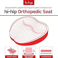Vista 2 de Cojín de asiento para silla de corrección de cadera con diseño patentado de comodidad, soporte ortopédico de postura de espalda hecho de uretano