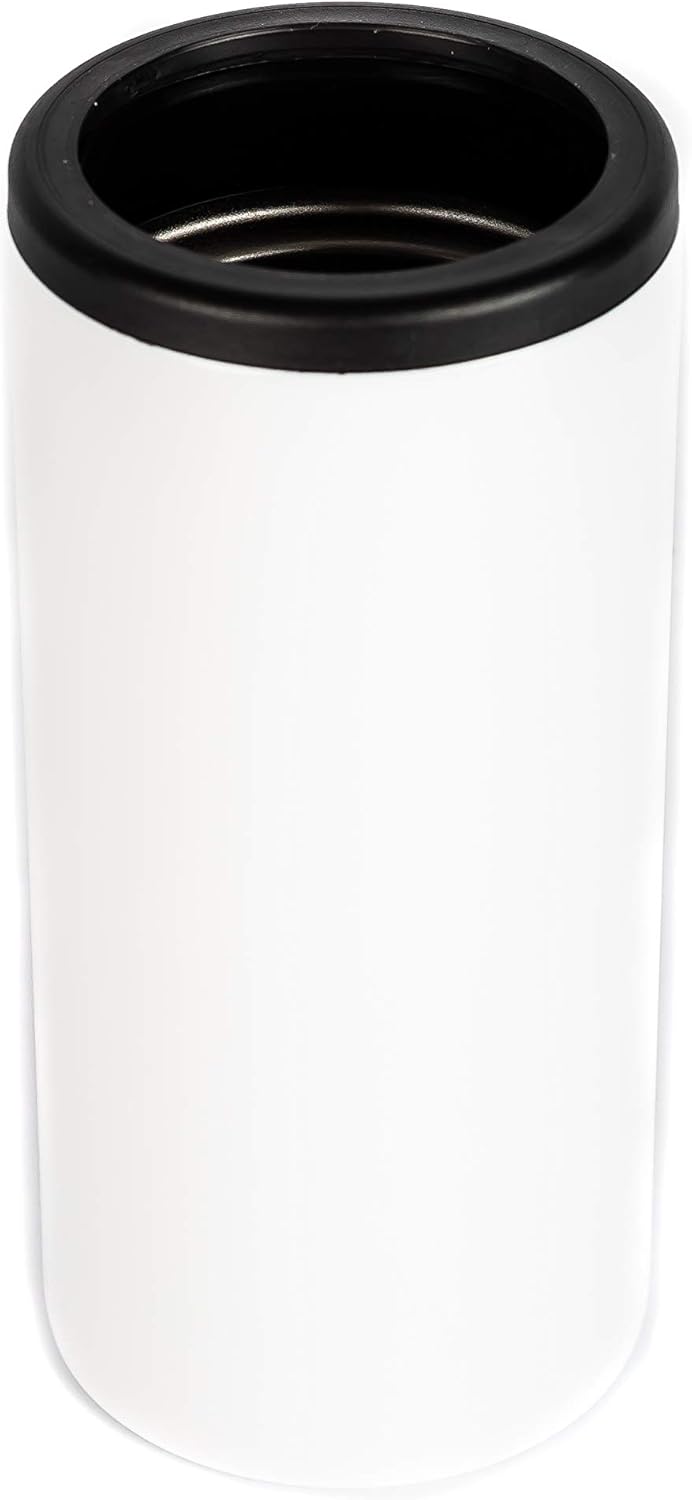 Klarny Double-Walled Stainless Steel Skinny Can Cooler for 12OZ Slim Cans, Tall Slim Can Coozie with Seal-Tight Secure Ring : Everything Else