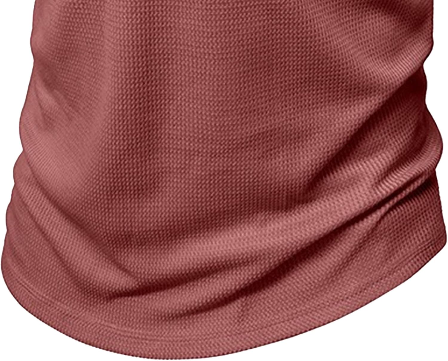 Men Quarter Button Waffle Henry Shirts Round Collar T Shirt for Business Work Summer Loose Trendy Pullover Tops