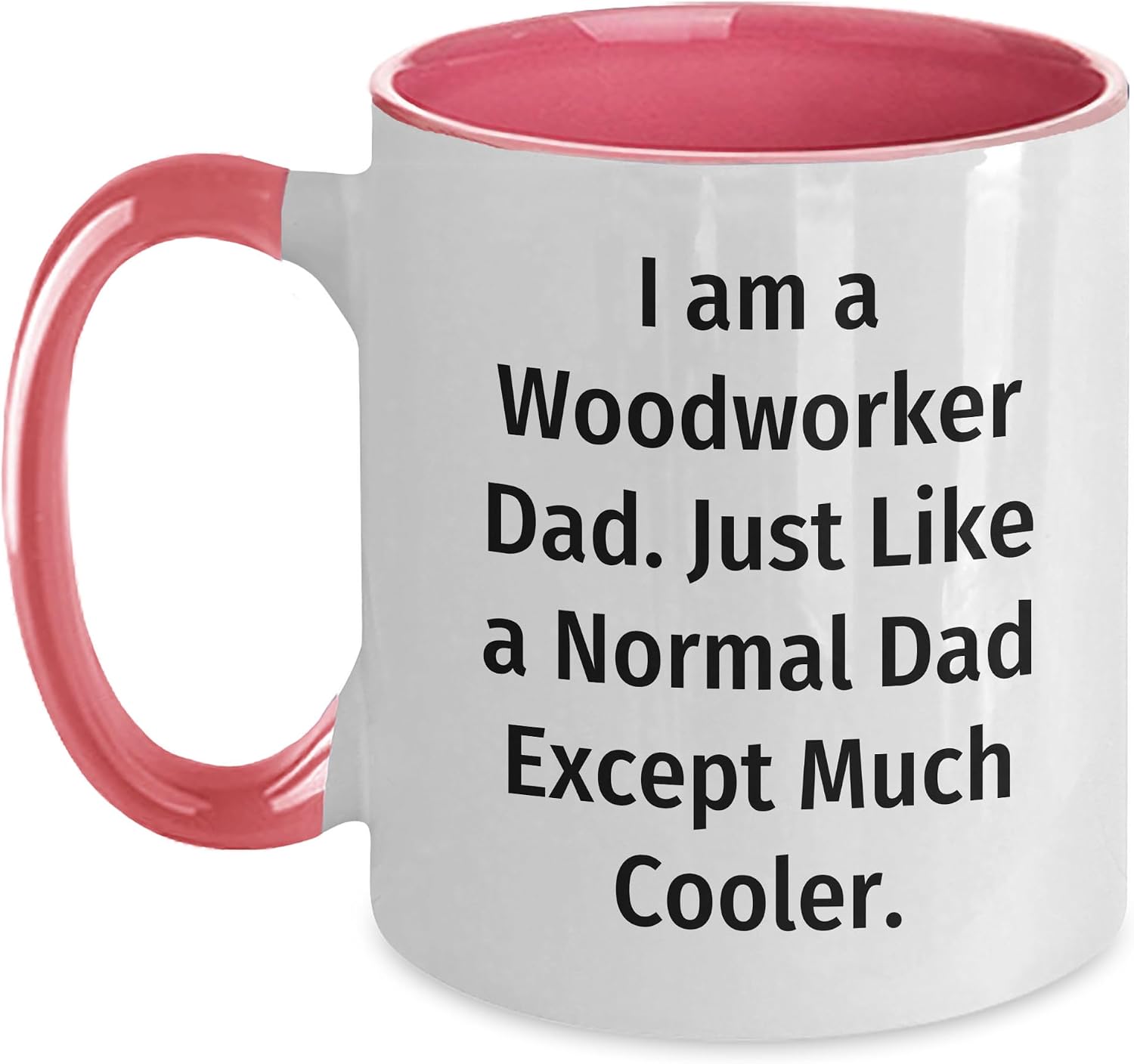 Woodworker Dad Two Tone Coffee Mug Funny Christmas Unique Gifts for Woodworker Friends and Family