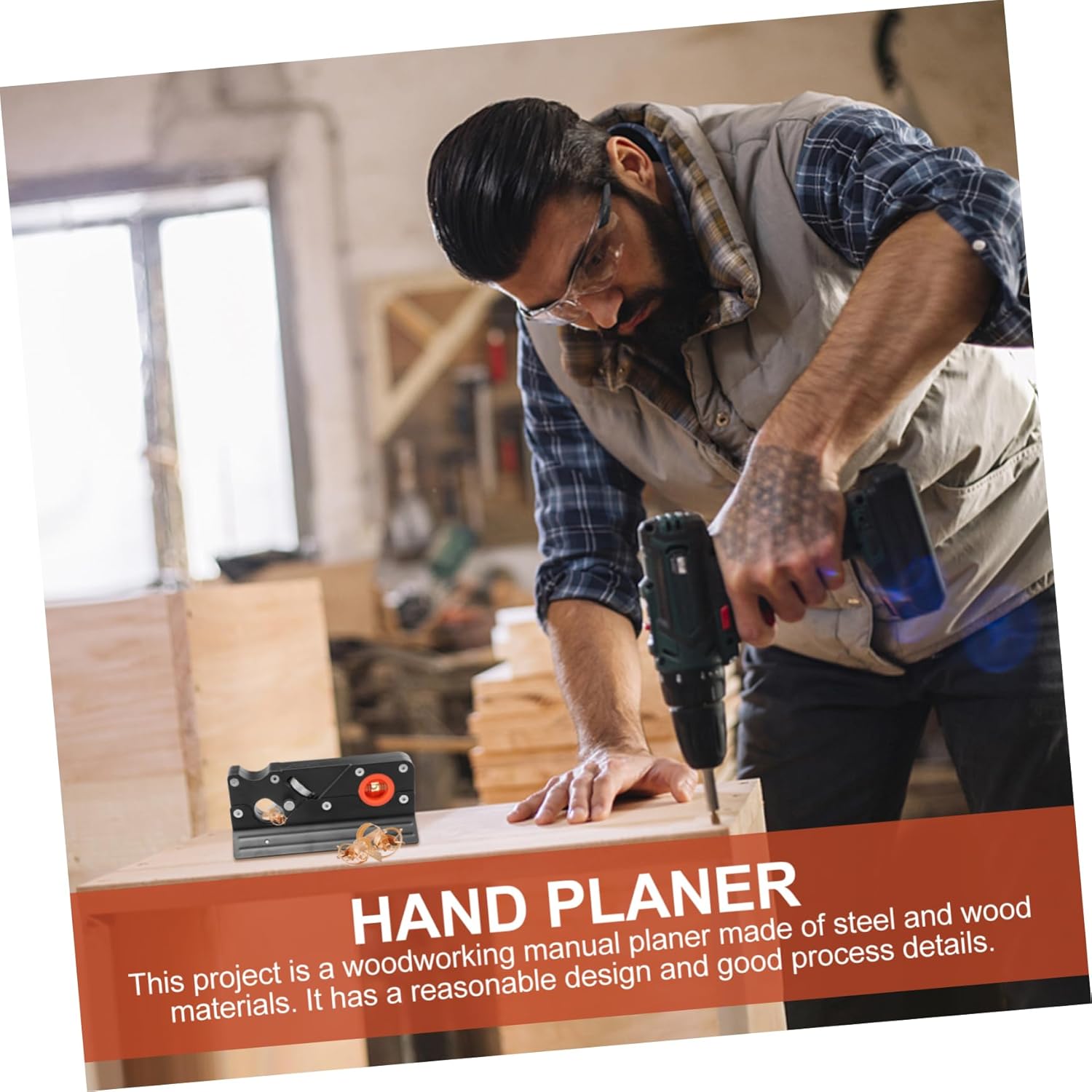 1Set Plane Tool for Woodworking Precision Trimming Plane with Durable Blades for Bevel Planing and Hand Planing Comfortable Grip Design for Easy Control