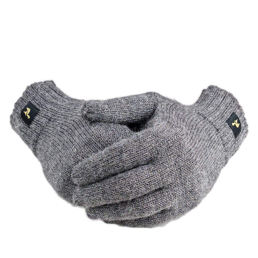 100% Alpaka Wolle Strickhandschuhe für Herren und Damen – Warme, Weiche & Atmungsaktive Zopfmuster Handschuhe, Nachhaltig für Kalte Tage