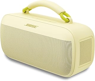 Bose SoundLink MAX, Portable Outdoor Bluetooth Speaker with Powerful Bass, Waterproof Stereo with Bluetooth and USB-C Connection, Up to 20h Runtime, 3.5mm Aux, Lemon Yellow