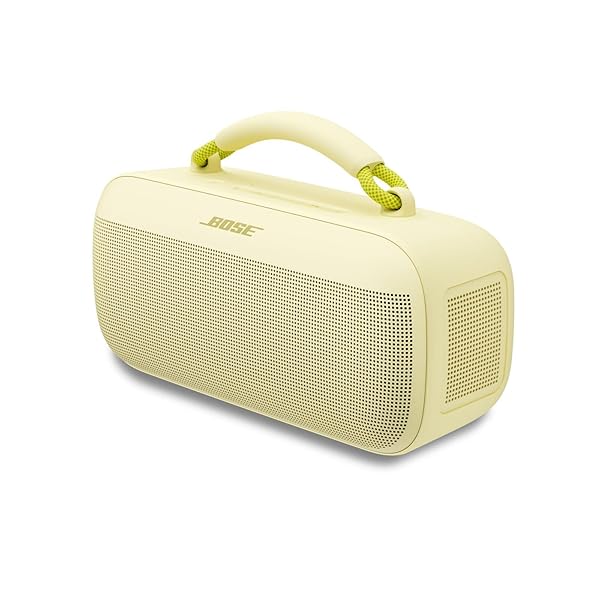 Bose SoundLink Max Bluetooth Speaker - Portable Wireless Party Speaker, IP67 Waterproof, Rope Handle, Up to 20 Hours of Playtime, USB-C, Built-in 3.5mm AUX Input, Citrus Yellow - Limited Edition Color