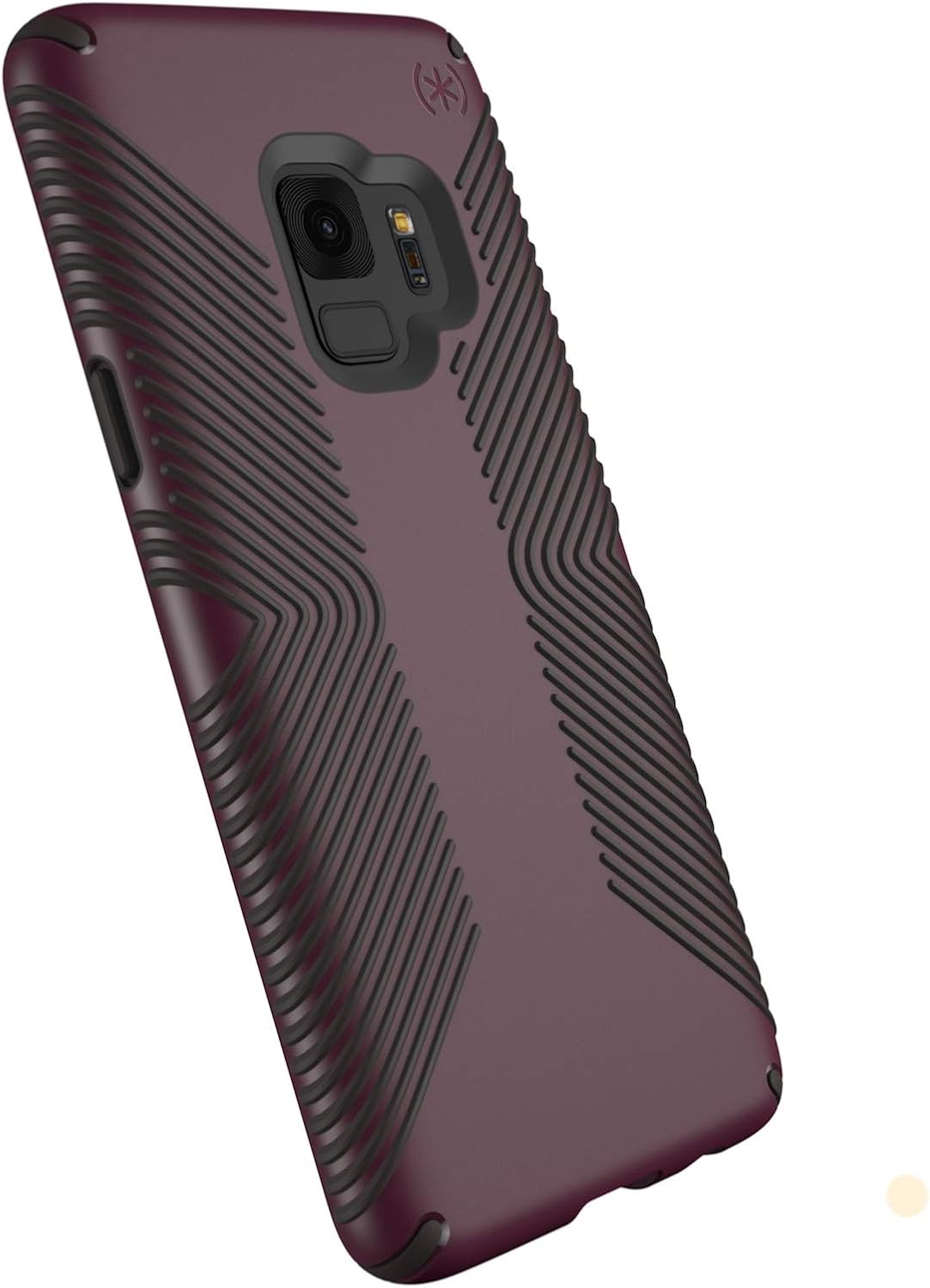 Speck Presidio Grip Samsung Galaxy S9 Case, Fig Purple/Ochre Black - 109509-7279