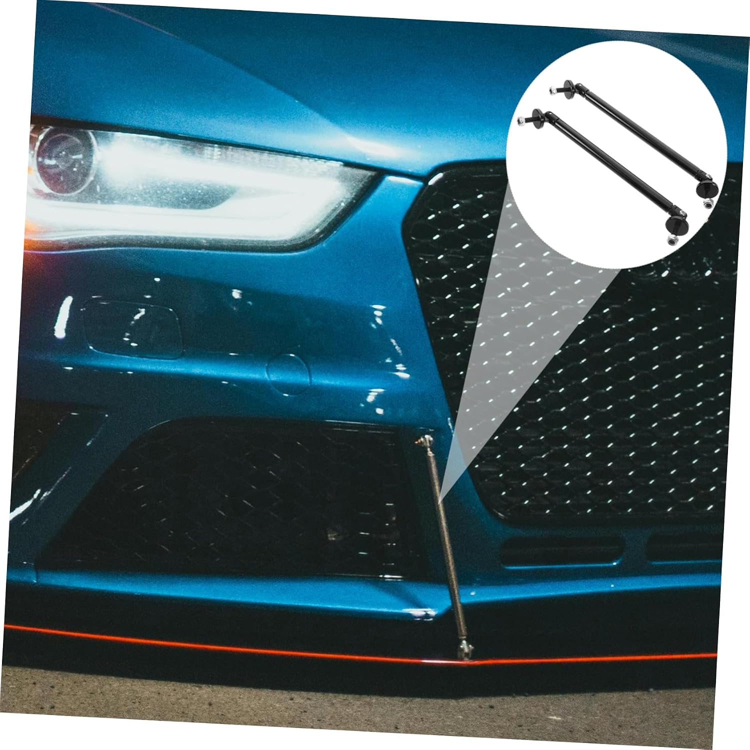 1Pair Aluminum Alloy Strut for Car Modification Front Bumper Splitter Support Rods Easy Installation Enhanced Protection Sporty Appearance