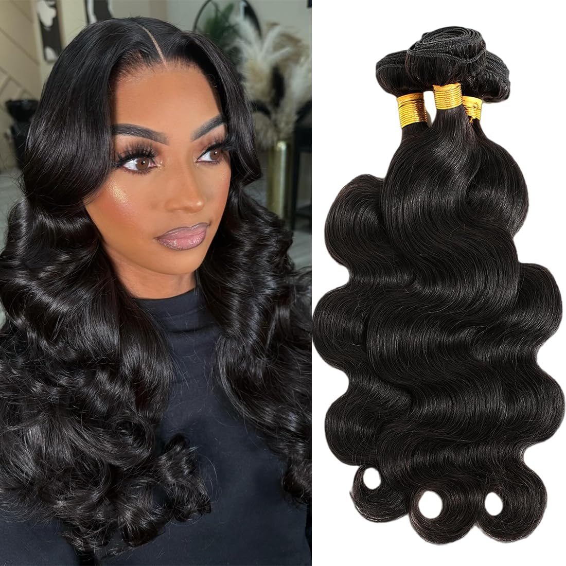Amazon.com : Body Wave 3 Bundles 22 24 26 Brazilian Virgin 