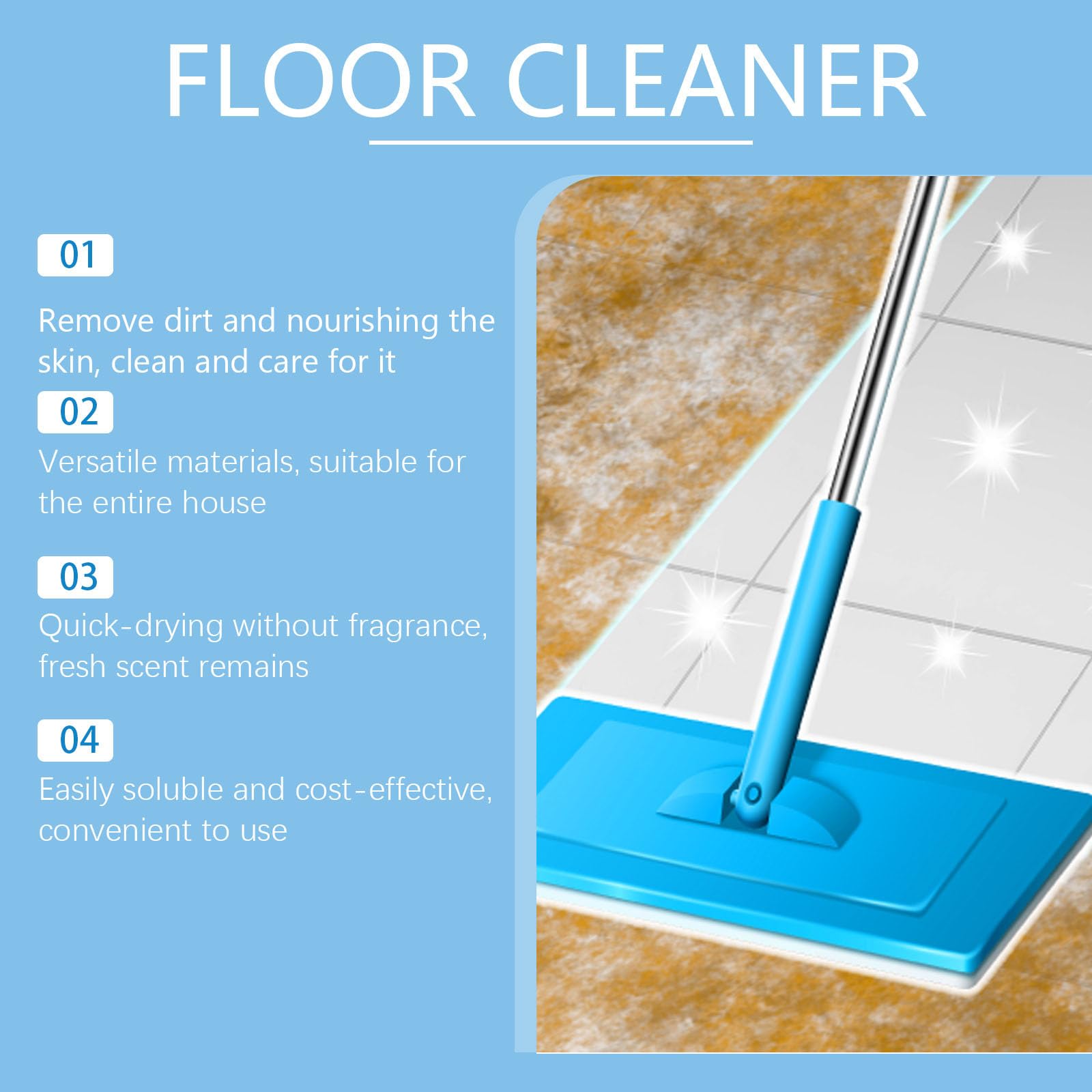 Allzweck-Bodenreiniger, Quick Shine Bodenreiniger, Haushalts-Bodenreinig/er - Oberflächenreinigungsflüssigkeit Für Böden & Lemon Floor Fresh Cleaner Zum Entfernen Von Schmutz Und Zum Glänzen (3Pcs)