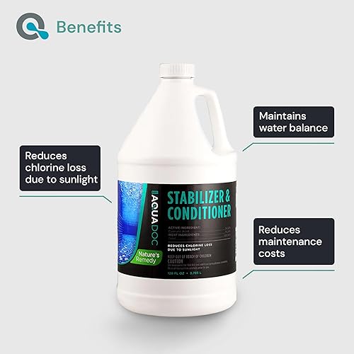 Miniatura 2 de Estabilizador y acondicionador de piscina para piscinas - Acondicionador de piscina de máxima resistencia y ácido cianúrico para piscinas - Ayuda