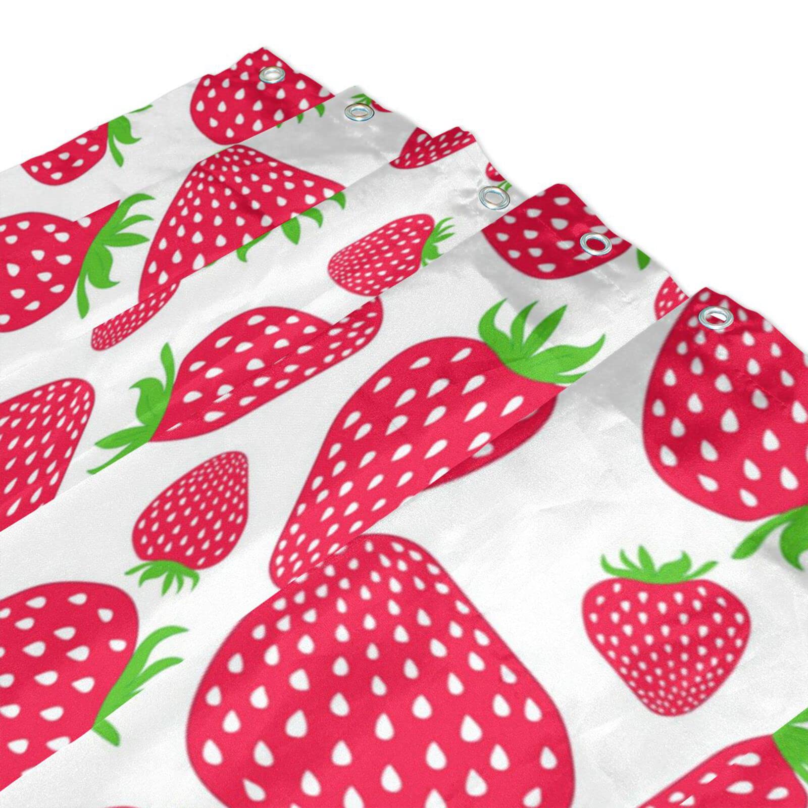 Tenda da doccia con motivo di frutta tropicale, impermeabile, colorata e divertente, con dimensioni standard 72 x 72