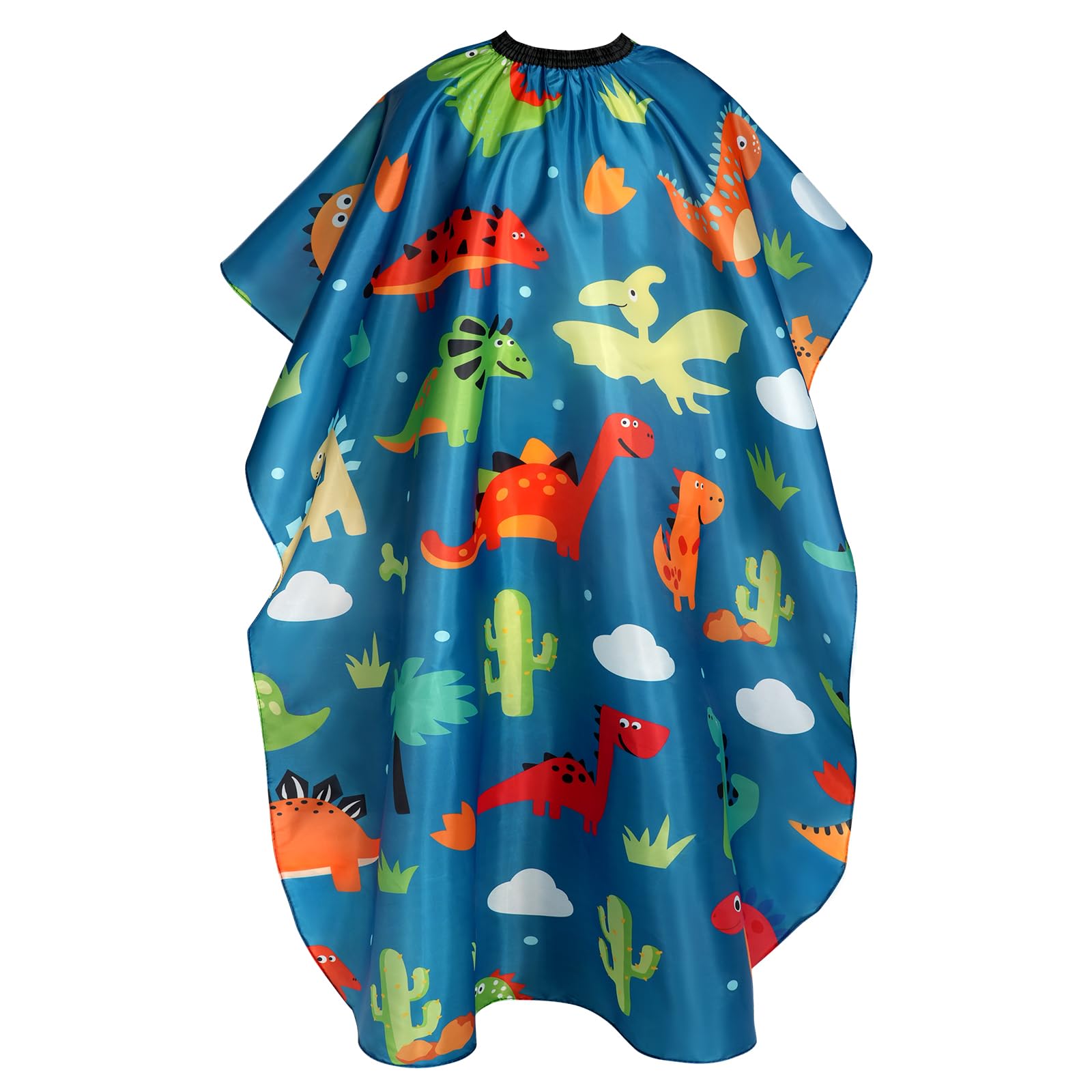 Capas de Peluquería para Niños, Impermeable Capa de Peluquería Infantil con Cepillo y Peineta, Capas de Barbero para Uso en Estudio y Hogar, Dinosaurio Blanco de Dibujos Animados — view 10
