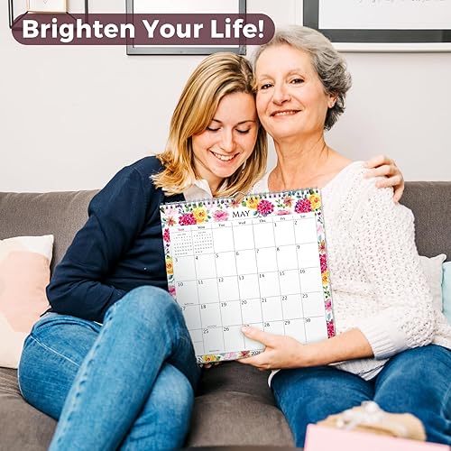 Miniatura 2 de CRANBURY Calendario de pared 2024 de 12 x 12 pulgadas (floral)  Calendario colgante grande o calendario de escritorio mensual, uso de enero a