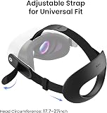 KIWI design K4 Flex Fascia Comfort Lite per Quest 3/3S, PU senza batteria | Comfort e immersione VR: regolabile, schienale piatto, PU morbida, TPU adattabile, pieghevole, leggero - 4