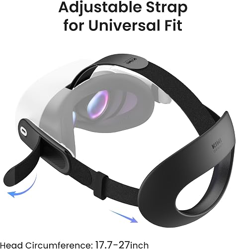 KIWI design K4 Flex Fascia Comfort Lite per Quest 3/3S, PU senza batteria | Comfort e immersione VR: regolabile, schienale piatto, PU morbida, TPU adattabile, pieghevole, leggero - 4