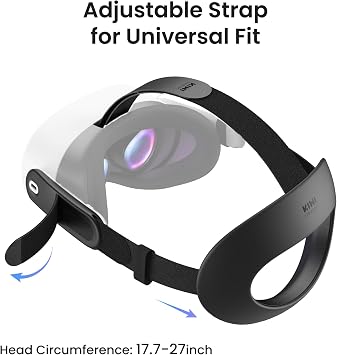 KIWI design K4 Flex Comfort Lite Head Strap, VR Headset Accessories for Meta Quest 3 and V3 Face Pad